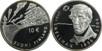 Φινλανδία 10 euro 2006 ασημένιο proof J.V. Snellman