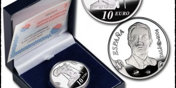 Spain 10 euro 2004 Silver Proof Salvador Dali Autorretrato blando con beicon frito 1941 commemorative.
