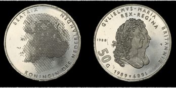 Netherlands 50 Gulden 1988 – Beatrix William and Mary