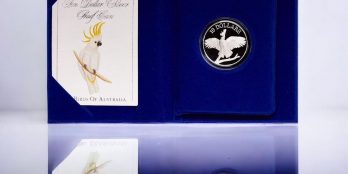 Australia, 10 Dollars 1990 ‘Birds of Australia’ “Cockatoo Bird” Silver Proof Boxed with Certificate, FDC
