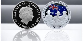 AUSTRALIA $1 2005 Silver 1oz Proof ’90th Anniversary Gallipoli Landings – ANZAC’