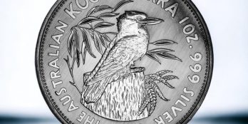 Australia: 1990 $5 1oz silver Kookaburra UNC. Scarce. KM#189