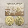 1990-" Anzac-75th-Anniversary "-Australia-$5-Dollar-RAM-UNC-Coin-on-Card-midas-collectibles