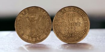 Germany , German States , Brunswick-Lüneburg-Calenberg-Hannover Silver 4 Mariengroschen H.B.  1708