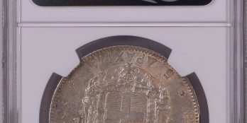 5 drachmai 1876 King George A  NGC AU55