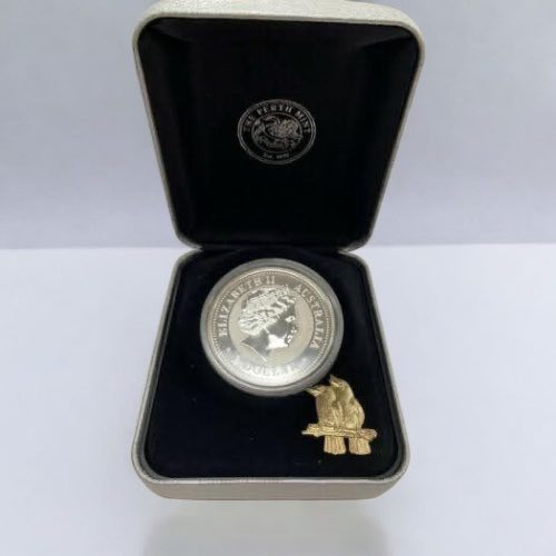2 2006 Australian Kookaburra Gilded Edition 1oz 99.9% Silver Coin Series