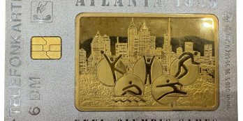 Commemorative Silver Phone Card Olympics Atlanta 1996